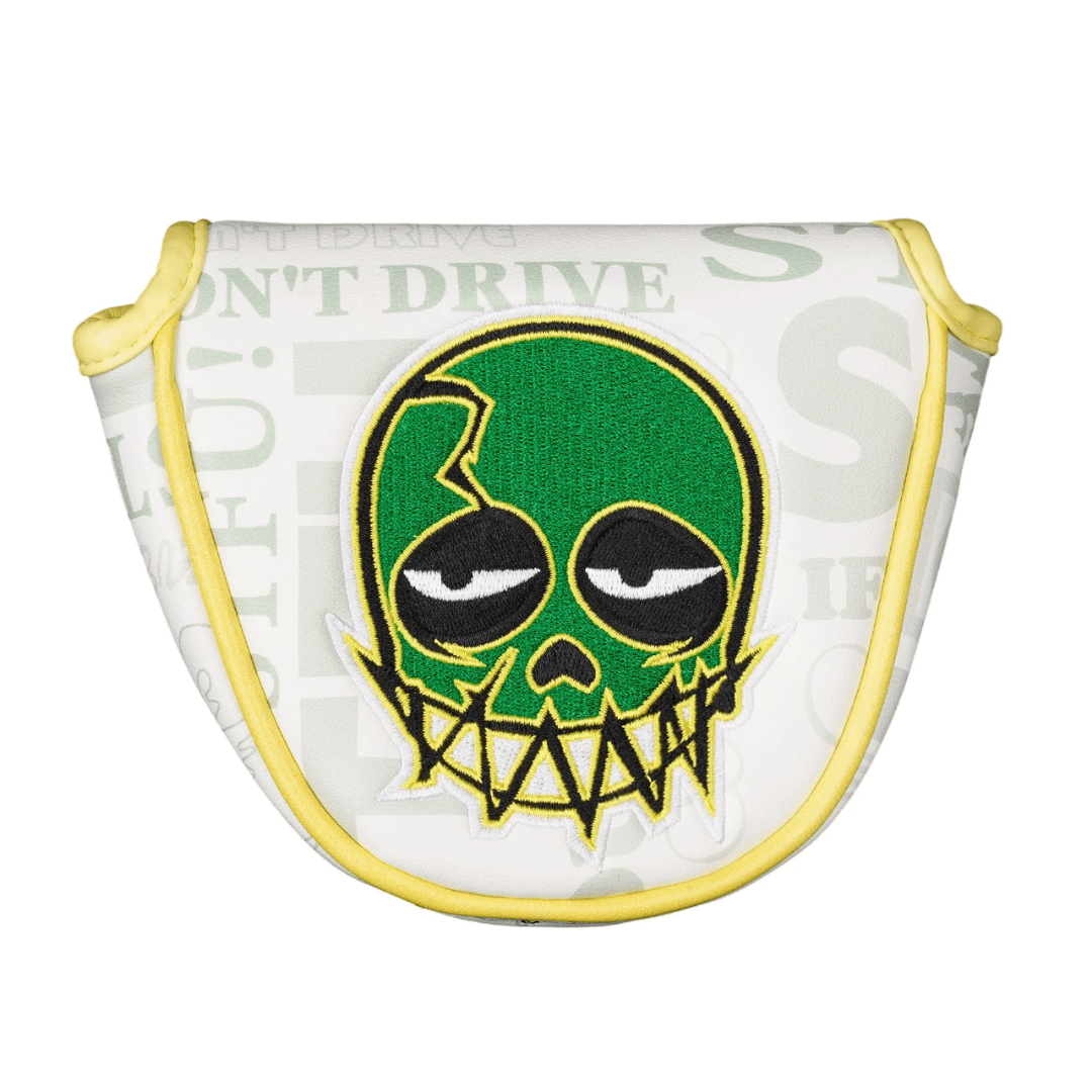 WHITE GREEN SKULL EMBROIDERED PUTTER GOLF HEAD COVER - Funky HeadcoversWHITE GREEN SKULL EMBROIDERED PUTTER GOLF HEAD COVERFunky HeadcoversFunky HeadcoversB6010833WHITE GREEN SKULL EMBROIDERED PUTTER GOLF HEAD COVER