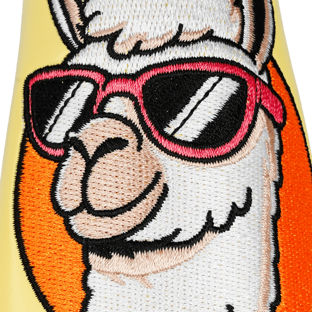 YELLOW LLAMA BLADE PUTTER HEADCOVER - Funky HeadcoversYELLOW LLAMA BLADE PUTTER HEADCOVERFunky HeadcoversFunky HeadcoversB6013302YELLOW LLAMA BLADE PUTTER HEADCOVER