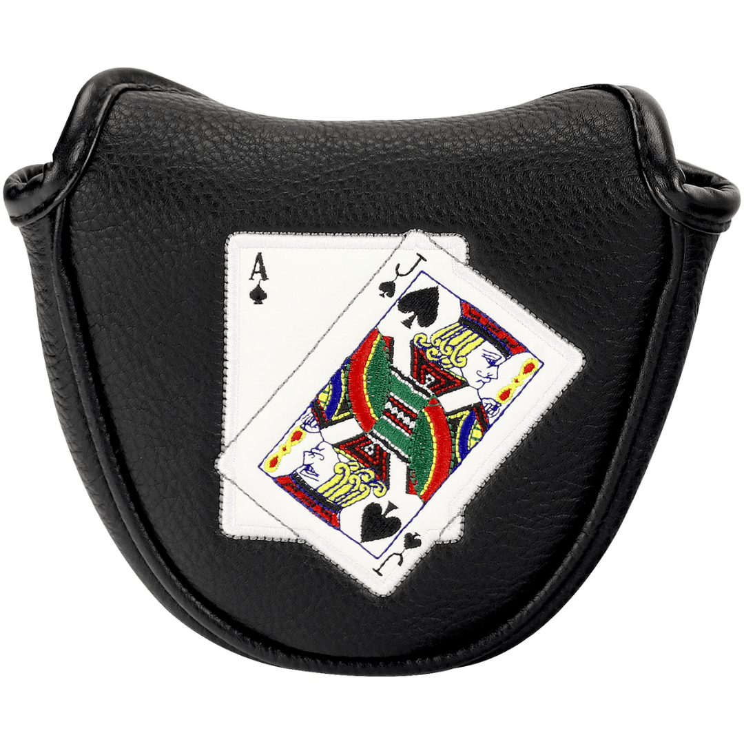 ACE AND JACK BLACK MALLET PUTTER HEAD COVER - Funky HeadcoversACE AND JACK BLACK MALLET PUTTER HEAD COVERFunky HeadcoversFunky HeadcoversB6008652ACE AND JACK BLACK MALLET PUTTER HEAD COVER