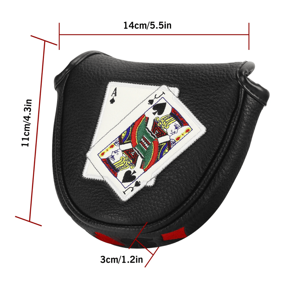 ACE AND JACK BLACK MALLET PUTTER HEAD COVER - Funky HeadcoversACE AND JACK BLACK MALLET PUTTER HEAD COVERFunky HeadcoversFunky HeadcoversB6008652ACE AND JACK BLACK MALLET PUTTER HEAD COVER
