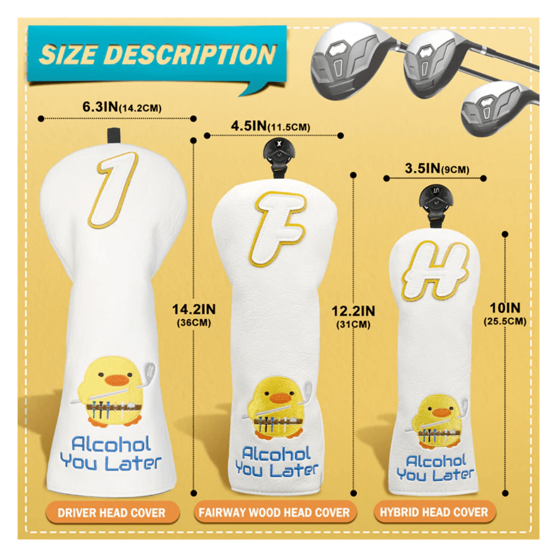 ALCOHOL YOU LATER GOLF HEAD COVERS SET (DRIVER+FARIWAY+HYBRID) - Funky HeadcoversALCOHOL YOU LATER GOLF HEAD COVERS SET (DRIVER+FARIWAY+HYBRID)Funky HeadcoversFunky Headcovers6008705DRIVERALCOHOL YOU LATER GOLF HEAD COVERS SET (DRIVER+FARIWAY+HYBRID)