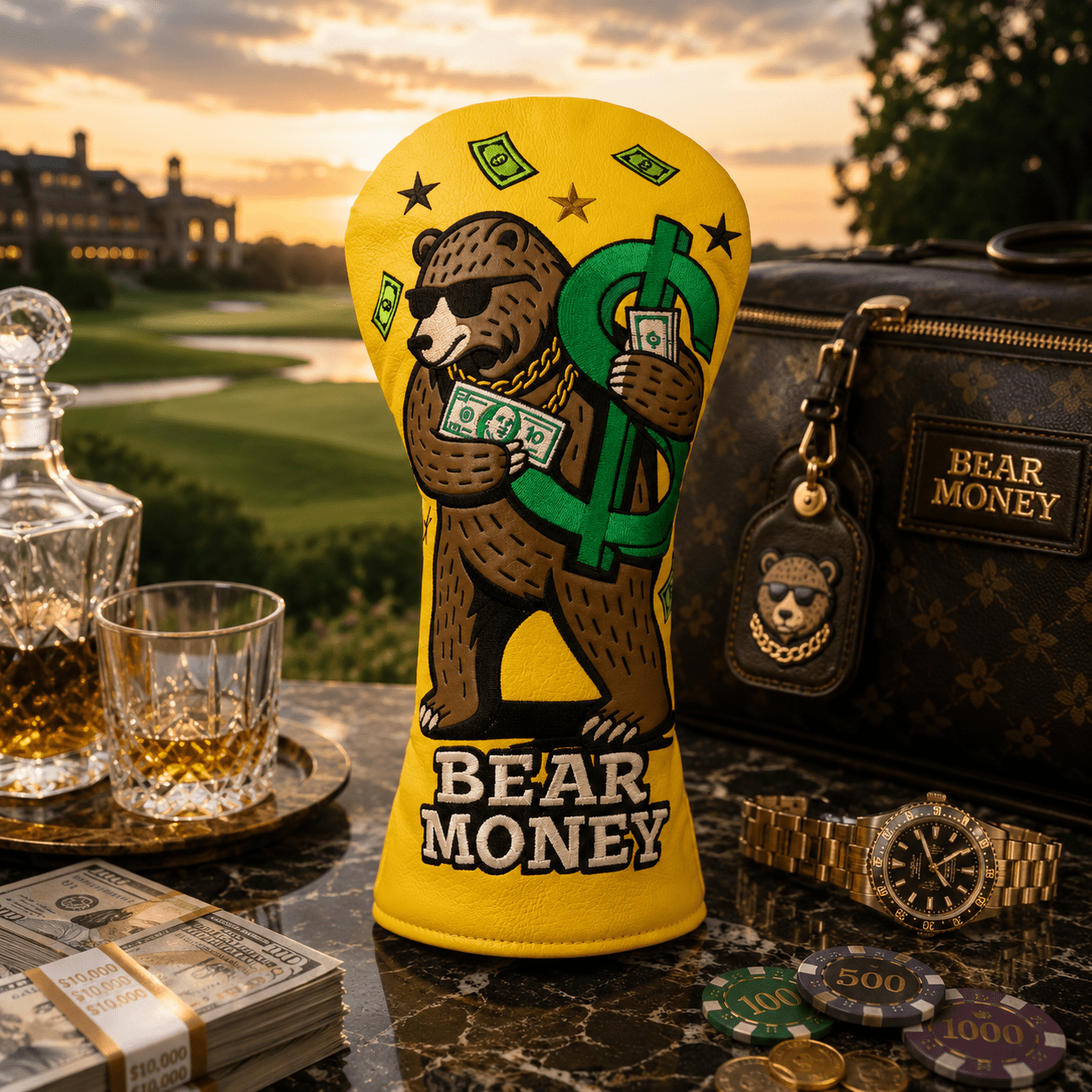BEAR MONEY HEADCOVERS - Funky HeadcoversBEAR MONEY HEADCOVERSHeadcoverFunky HeadcoversFunky HeadcoversBEAR MONEY HEADCOVERS