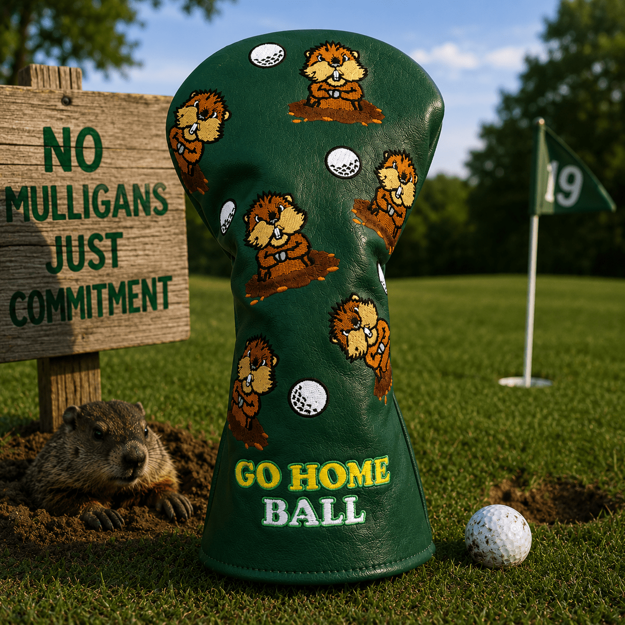 BEAVER GREEN HEADCOVERS - Funky HeadcoversBEAVER GREEN HEADCOVERSHeadcoverFunky HeadcoversFunky HeadcoversBEAVER GREEN HEADCOVERS