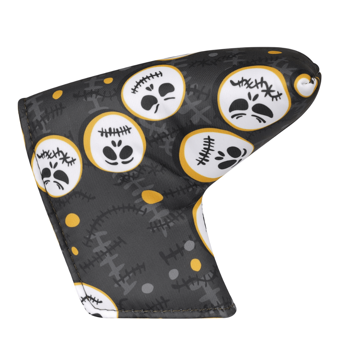BLACK FABRIC GRIMACE PUTTER GOLF HEADCOVER - Funky HeadcoversBLACK FABRIC GRIMACE PUTTER GOLF HEADCOVERFunky HeadcoversFunky HeadcoversB8300304BLACK FABRIC GRIMACE PUTTER GOLF HEADCOVER