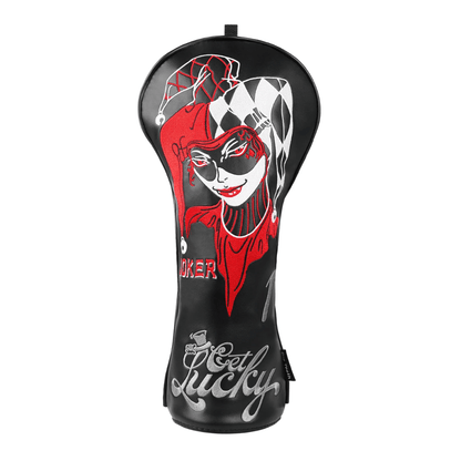 BLACK JOKER CLOWN FEMALE WOOD GOLF HEADCOVERS - Funky HeadcoversBLACK JOKER CLOWN FEMALE WOOD GOLF HEADCOVERSFunky HeadcoversFunky Headcovers6010518DRIVERBLACK JOKER CLOWN FEMALE WOOD GOLF HEADCOVERS
