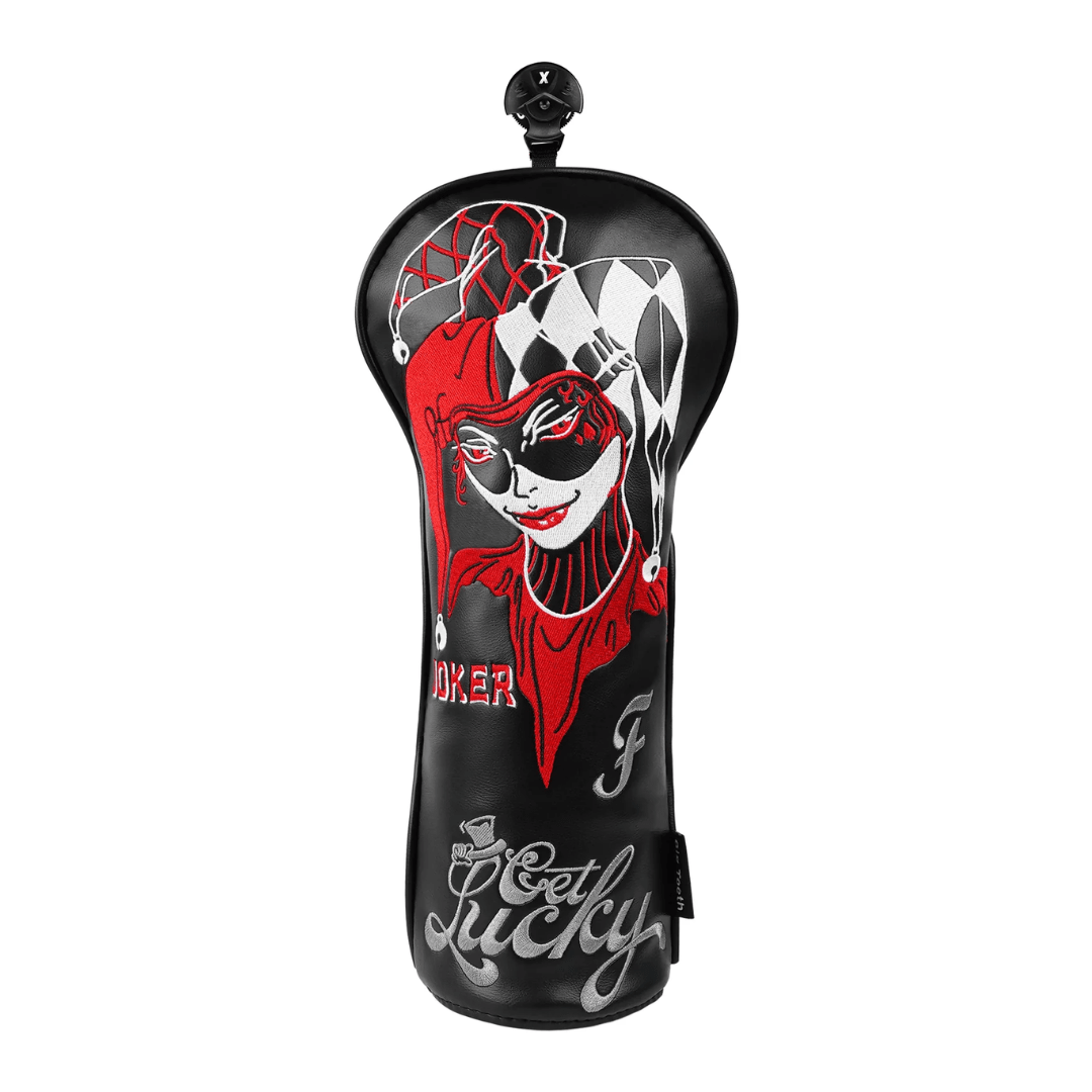 BLACK JOKER CLOWN FEMALE WOOD GOLF HEADCOVERS - Funky HeadcoversBLACK JOKER CLOWN FEMALE WOOD GOLF HEADCOVERSFunky HeadcoversFunky Headcovers6010518DRIVERBLACK JOKER CLOWN FEMALE WOOD GOLF HEADCOVERS