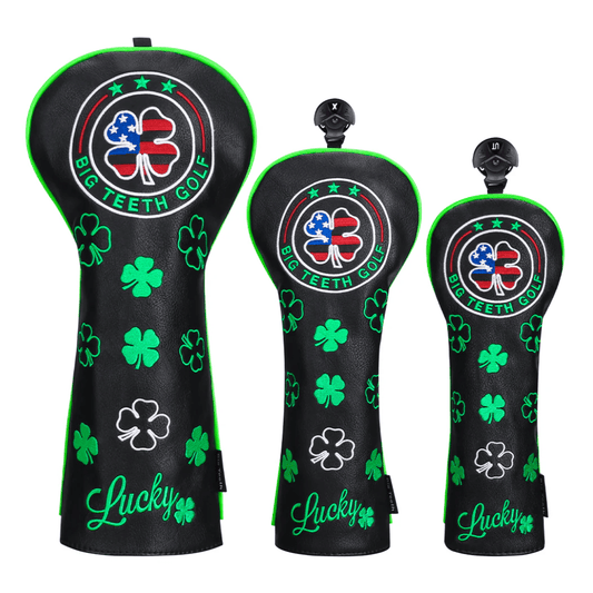 BLACK LEATHER FOUR-LEAF CLOVER GOLF HEADCOVER SET - Funky HeadcoversBLACK LEATHER FOUR-LEAF CLOVER GOLF HEADCOVER SETFunky HeadcoversFunky Headcovers6006289DRIVERBLACK LEATHER FOUR-LEAF CLOVER GOLF HEADCOVER SET
