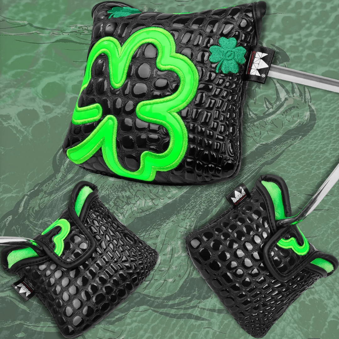BLACK PU CROCODILE GREEN LEAF MALLET PUTTER HEAD COVER - Funky HeadcoversBLACK PU CROCODILE GREEN LEAF MALLET PUTTER HEAD COVERfunky-headcovers-store-build-klvj8Funky HeadcoversB6013085BLACK PU CROCODILE GREEN LEAF MALLET PUTTER HEAD COVER