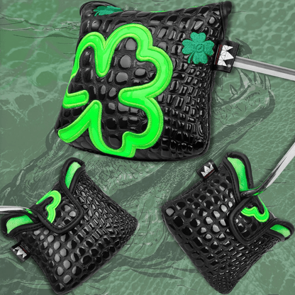 BLACK PU CROCODILE GREEN LEAF MALLET PUTTER HEAD COVER - Funky HeadcoversBLACK PU CROCODILE GREEN LEAF MALLET PUTTER HEAD COVERfunky-headcovers-store-build-klvj8Funky HeadcoversB6013085BLACK PU CROCODILE GREEN LEAF MALLET PUTTER HEAD COVER