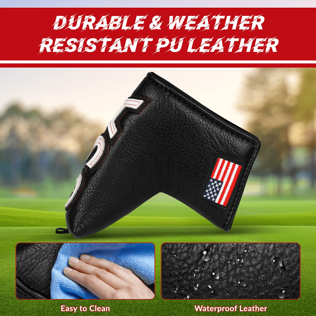 BLACK PU USA BALDE PUTTER GOLF HEADCOVER - Funky HeadcoversBLACK PU USA BALDE PUTTER GOLF HEADCOVERFunky HeadcoversFunky HeadcoversB6016415BLACK PU USA BALDE PUTTER GOLF HEADCOVER