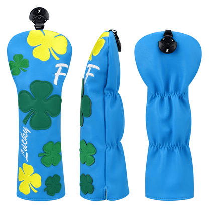 BLUE CLOVER GOLF HEAD COVER SET - Funky HeadcoversBLUE CLOVER GOLF HEAD COVER SETFunky HeadcoversFunky Headcovers6008750FAIRWAYBLUE CLOVER GOLF HEAD COVER SET