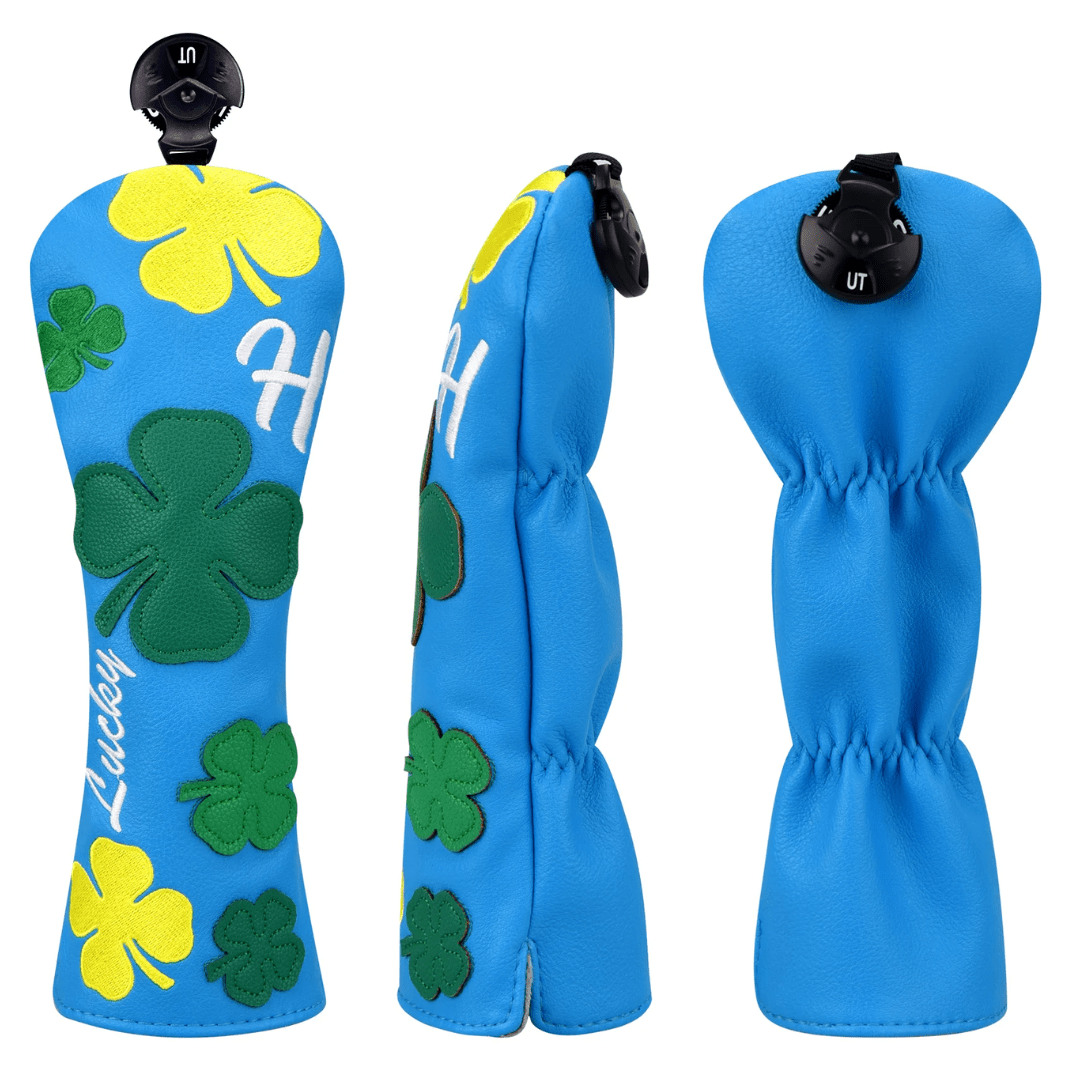 BLUE CLOVER GOLF HEAD COVER SET - Funky HeadcoversBLUE CLOVER GOLF HEAD COVER SETFunky HeadcoversFunky Headcovers6008750FAIRWAYBLUE CLOVER GOLF HEAD COVER SET