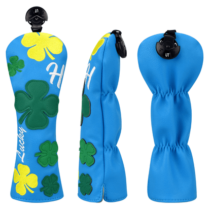 BLUE CLOVER GOLF HEAD COVER SET - Funky HeadcoversBLUE CLOVER GOLF HEAD COVER SETFunky HeadcoversFunky Headcovers6008750FAIRWAYBLUE CLOVER GOLF HEAD COVER SET