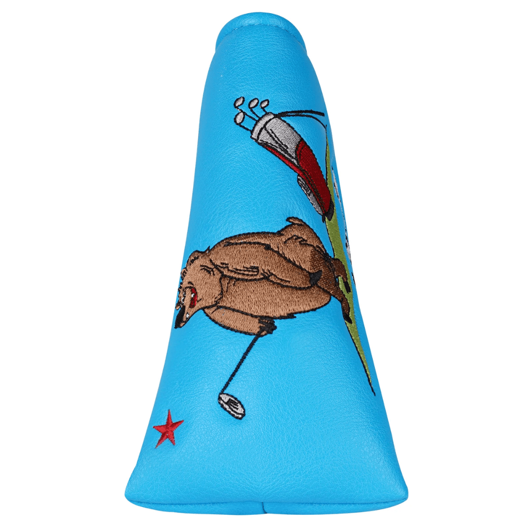 BLUE PU BROWN BEAR BLADE HEAD COVER - Funky HeadcoversBLUE PU BROWN BEAR BLADE HEAD COVERFunky HeadcoversFunky HeadcoversB8300031BLUE PU BROWN BEAR BLADE HEAD COVER