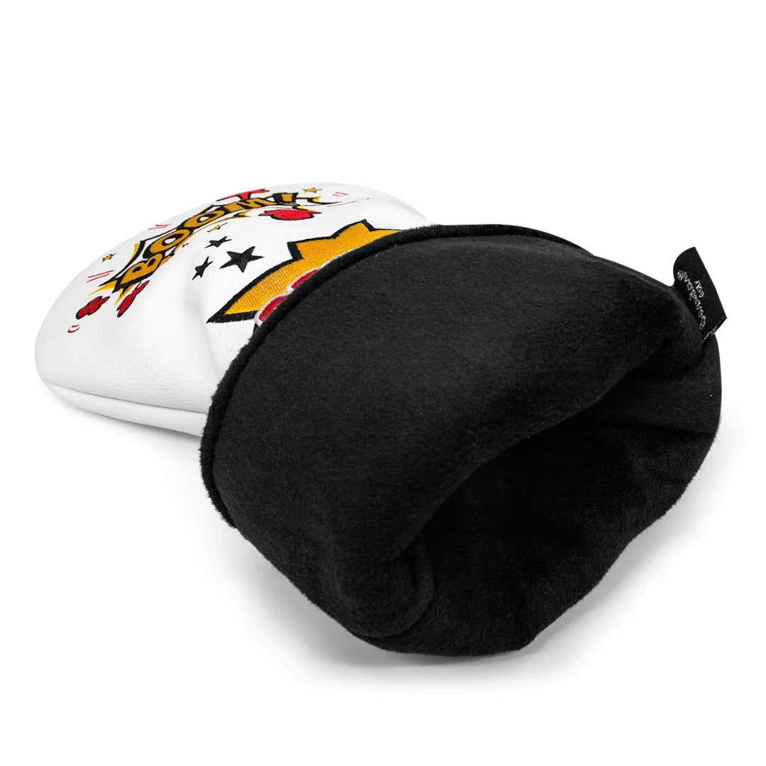 BOOM WHITE HEADCOVERS - Funky HeadcoversBOOM WHITE HEADCOVERSHeadcoverFunky HeadcoversFunky HeadcoversBOOM WHITE HEADCOVERS
