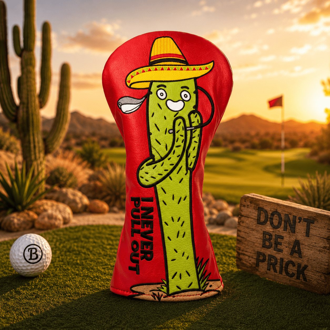 CACTUS RED HEADCOVER - Funky HeadcoversCACTUS RED HEADCOVERHeadcoverFunky HeadcoversFunky HeadcoversCACTUS RED HEADCOVER