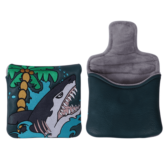 DARK BLUE SHARK SQUARE PUTTER HEAD COVER - Funky HeadcoversDARK BLUE SHARK SQUARE PUTTER HEAD COVERFunky HeadcoversFunky HeadcoversB6011003DARK BLUE SHARK SQUARE PUTTER HEAD COVER