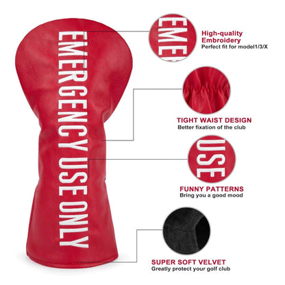 EMERGENCY USE ONLY HEADCOVER - Funky HeadcoversEMERGENCY USE ONLY HEADCOVERHeadcoverFunky HeadcoversFunky HeadcoversB6003279DriverEMERGENCY USE ONLY HEADCOVER