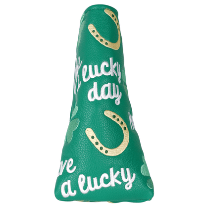 GREEN HAVE A LUCKY DAY BLADE PUTTER HEAD COVER - Funky HeadcoversGREEN HAVE A LUCKY DAY BLADE PUTTER HEAD COVERFunky HeadcoversFunky HeadcoversB8300315GREEN HAVE A LUCKY DAY BLADE PUTTER HEAD COVER