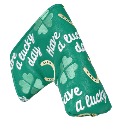 GREEN HAVE A LUCKY DAY BLADE PUTTER HEAD COVER - Funky HeadcoversGREEN HAVE A LUCKY DAY BLADE PUTTER HEAD COVERFunky HeadcoversFunky HeadcoversB8300315GREEN HAVE A LUCKY DAY BLADE PUTTER HEAD COVER