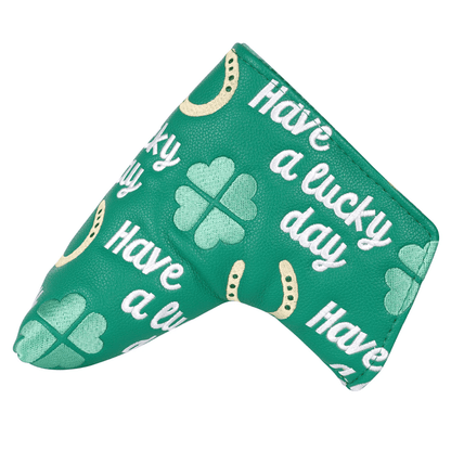 GREEN HAVE A LUCKY DAY BLADE PUTTER HEAD COVER - Funky HeadcoversGREEN HAVE A LUCKY DAY BLADE PUTTER HEAD COVERFunky HeadcoversFunky HeadcoversB8300315GREEN HAVE A LUCKY DAY BLADE PUTTER HEAD COVER