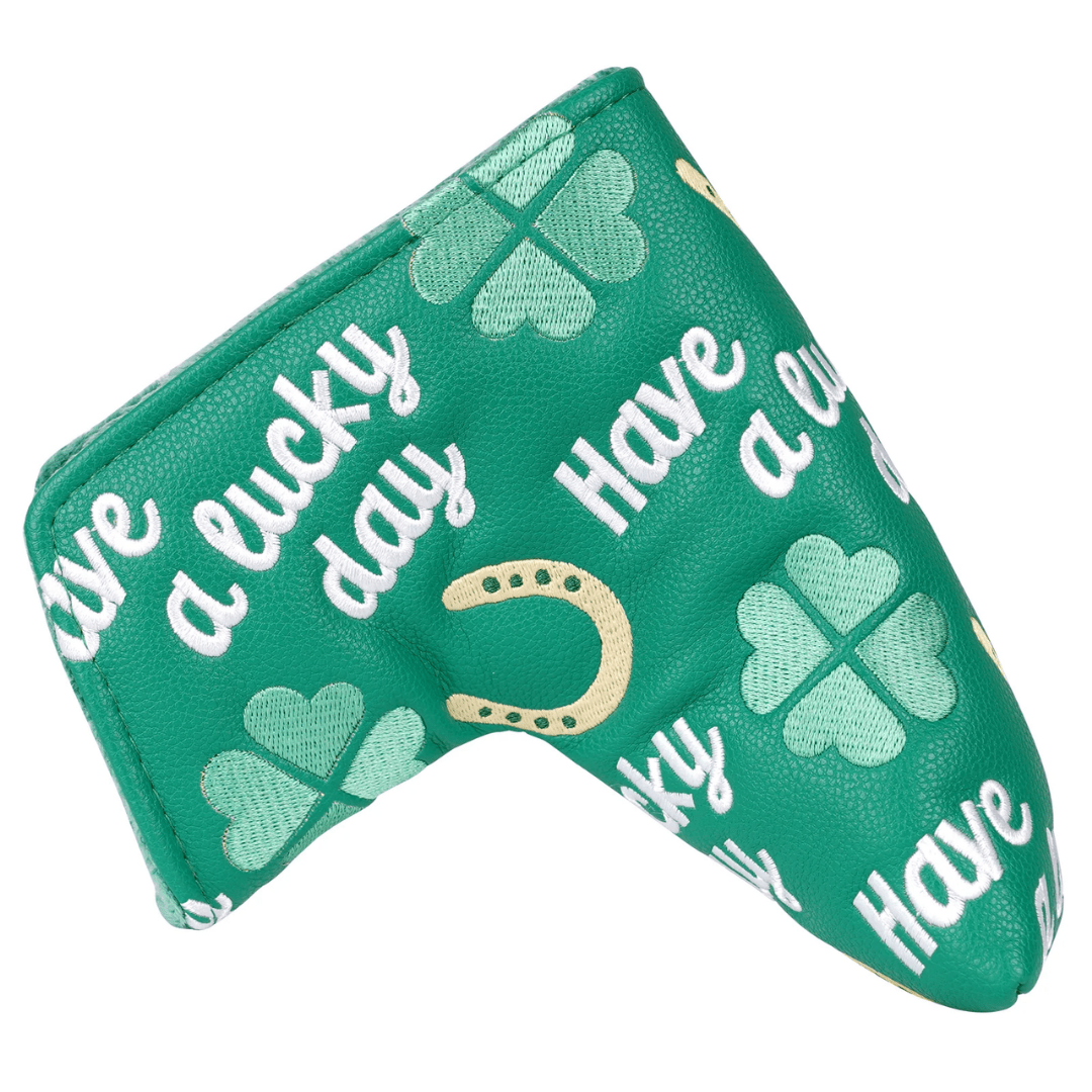 GREEN HAVE A LUCKY DAY BLADE PUTTER HEAD COVER - Funky HeadcoversGREEN HAVE A LUCKY DAY BLADE PUTTER HEAD COVERFunky HeadcoversFunky HeadcoversB8300315GREEN HAVE A LUCKY DAY BLADE PUTTER HEAD COVER
