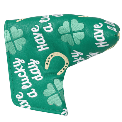 GREEN HAVE A LUCKY DAY BLADE PUTTER HEAD COVER - Funky HeadcoversGREEN HAVE A LUCKY DAY BLADE PUTTER HEAD COVERFunky HeadcoversFunky HeadcoversB8300315GREEN HAVE A LUCKY DAY BLADE PUTTER HEAD COVER