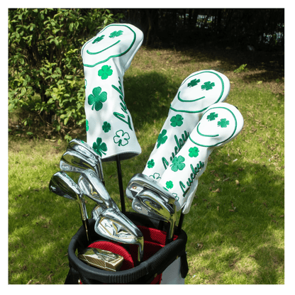GREEN SMILE WOOD HEAD COVER SET - Funky HeadcoversGREEN SMILE WOOD HEAD COVER SETFunky HeadcoversFunky Headcovers6009955DRIVERGREEN SMILE WOOD HEAD COVER SET