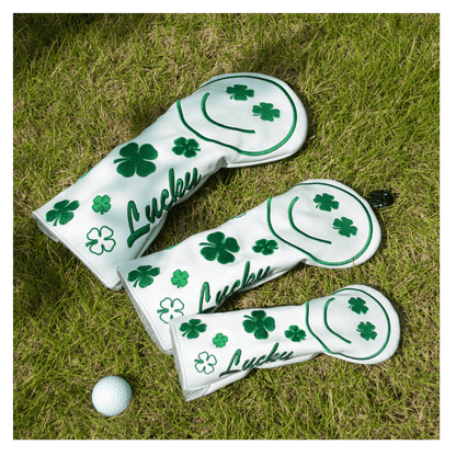 GREEN SMILE WOOD HEAD COVER SET - Funky HeadcoversGREEN SMILE WOOD HEAD COVER SETFunky HeadcoversFunky Headcovers6009955DRIVERGREEN SMILE WOOD HEAD COVER SET