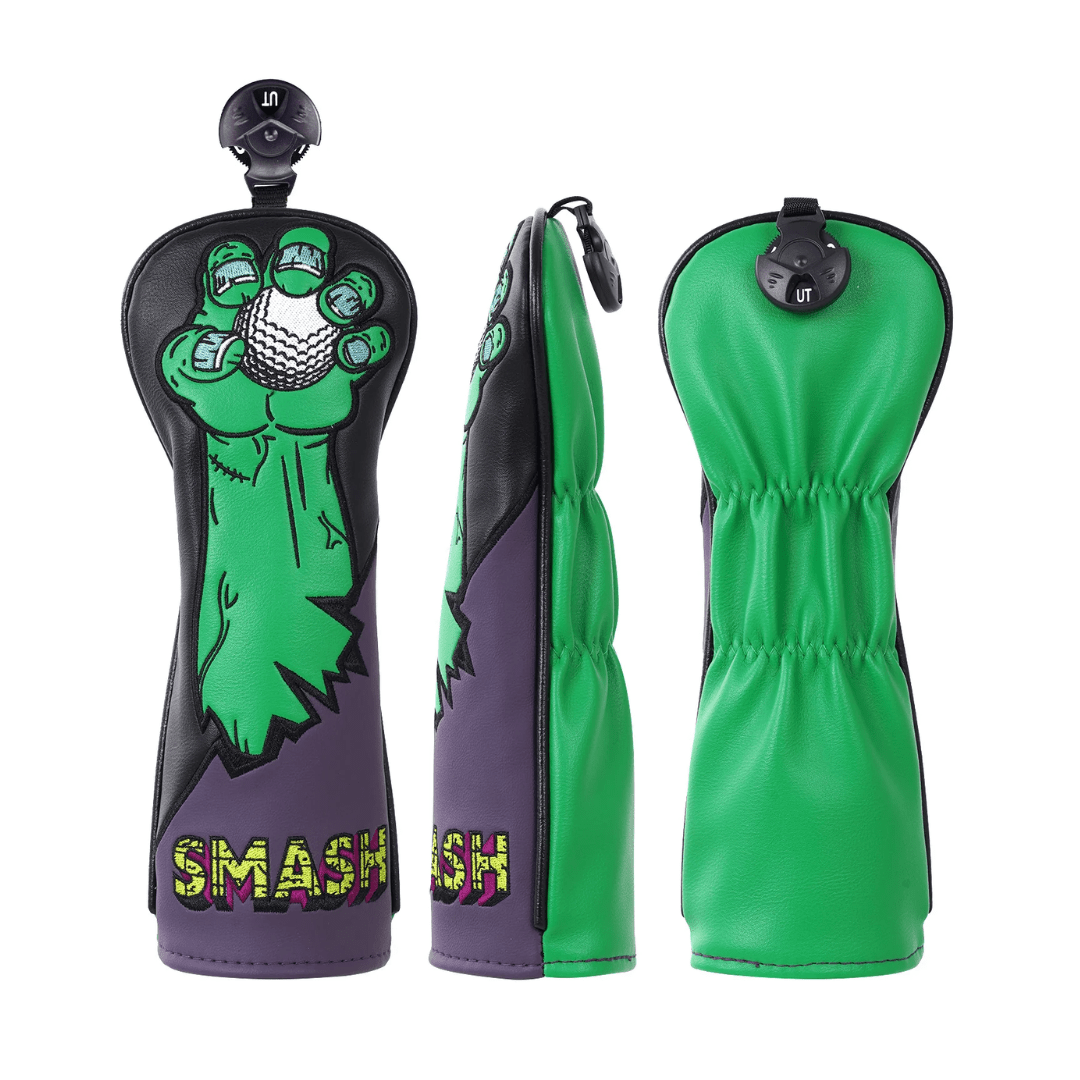 HULK WOODEN HEAD COVER SET - Funky HeadcoversHULK WOODEN HEAD COVER SETFunky HeadcoversFunky Headcovers6012532HYBRIDHULK WOODEN HEAD COVER SET