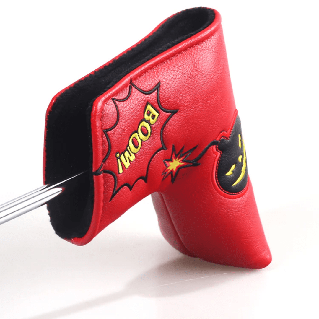 RED PU BLACK BOMB BLADE HEAD COVER - Funky HeadcoversRED PU BLACK BOMB BLADE HEAD COVERFunky HeadcoversFunky HeadcoversB8300015RED PU BLACK BOMB BLADE HEAD COVER