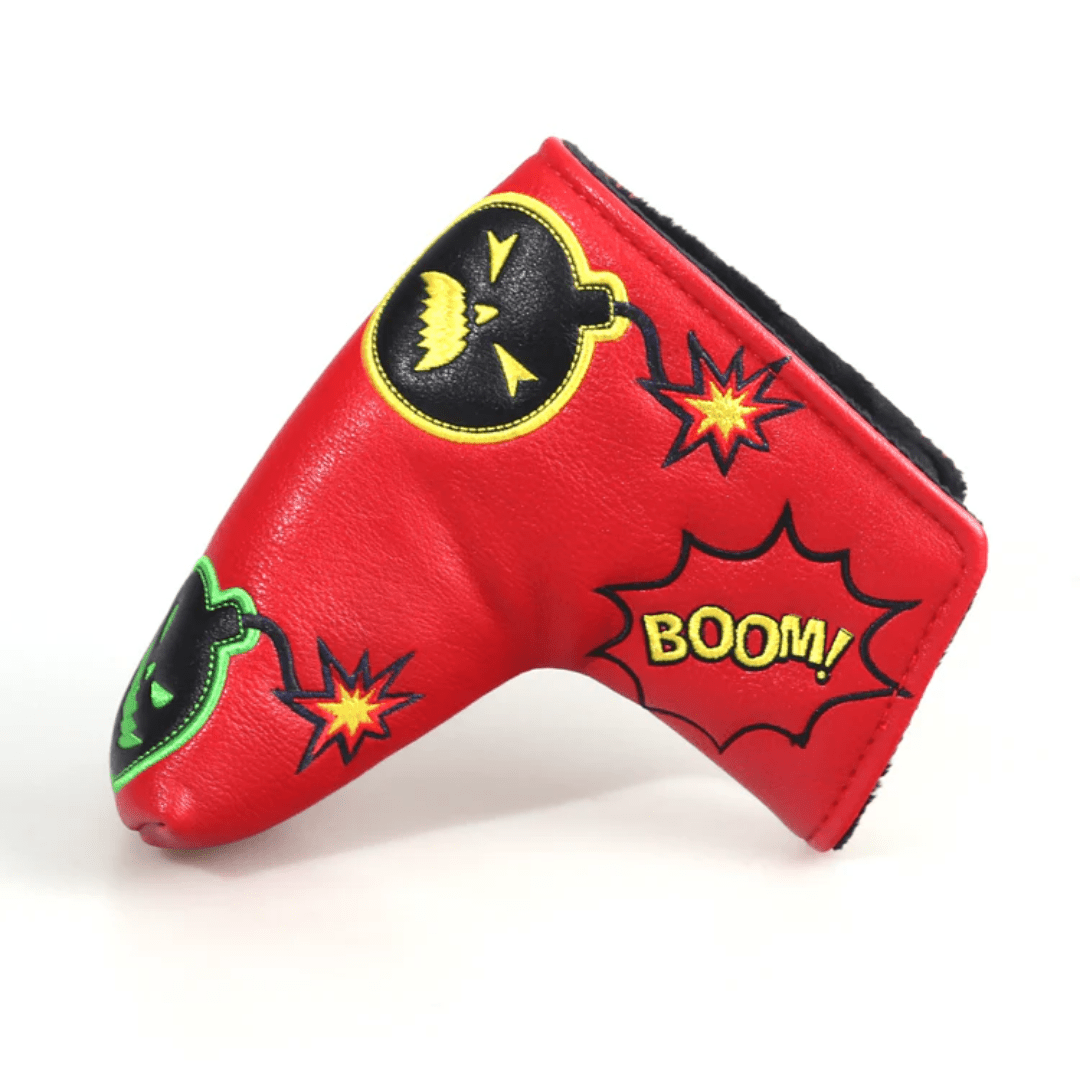 RED PU BLACK BOMB BLADE HEAD COVER - Funky HeadcoversRED PU BLACK BOMB BLADE HEAD COVERFunky HeadcoversFunky HeadcoversB8300015RED PU BLACK BOMB BLADE HEAD COVER