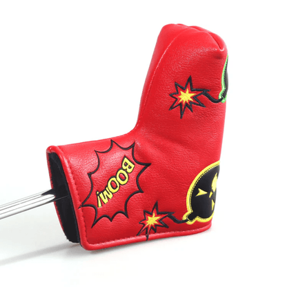 RED PU BLACK BOMB BLADE HEAD COVER - Funky HeadcoversRED PU BLACK BOMB BLADE HEAD COVERFunky HeadcoversFunky HeadcoversB8300015RED PU BLACK BOMB BLADE HEAD COVER