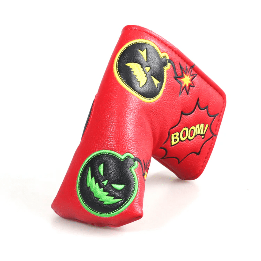 RED PU BLACK BOMB BLADE HEAD COVER - Funky HeadcoversRED PU BLACK BOMB BLADE HEAD COVERFunky HeadcoversFunky HeadcoversB8300015RED PU BLACK BOMB BLADE HEAD COVER