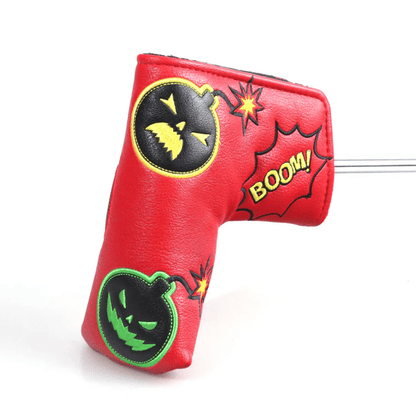 RED PU BLACK BOMB BLADE HEAD COVER - Funky HeadcoversRED PU BLACK BOMB BLADE HEAD COVERFunky HeadcoversFunky HeadcoversB8300015RED PU BLACK BOMB BLADE HEAD COVER