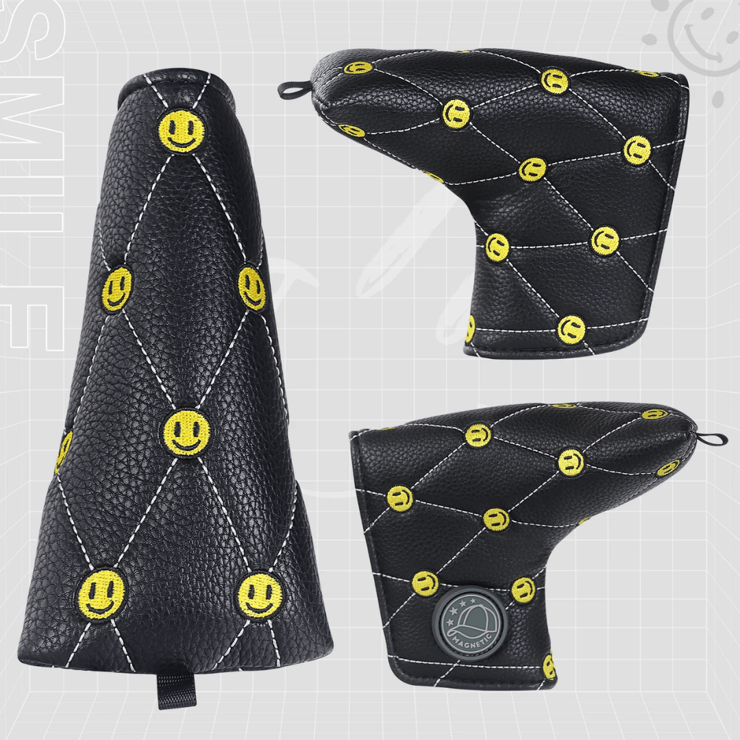 SMILE FACE BLADE PUTTER HEAD COVER - Funky HeadcoversSMILE FACE BLADE PUTTER HEAD COVERFunky HeadcoversFunky HeadcoversB6009997SMILE FACE BLADE PUTTER HEAD COVER