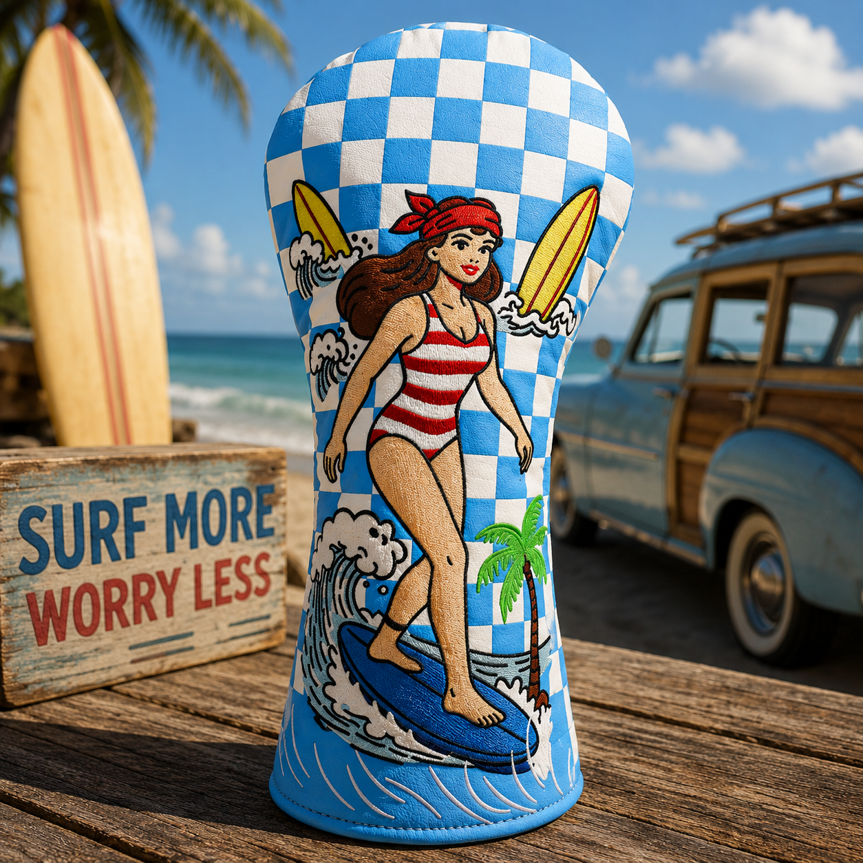 SURF GIRL HEADCOVER - Funky HeadcoversSURF GIRL HEADCOVERHeadcoverFunky HeadcoversFunky HeadcoversSURF GIRL HEADCOVER