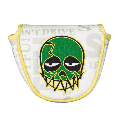 WHITE GREEN SKULL EMBROIDERED PUTTER GOLF HEAD COVER - Funky HeadcoversWHITE GREEN SKULL EMBROIDERED PUTTER GOLF HEAD COVERFunky HeadcoversFunky HeadcoversB6010833WHITE GREEN SKULL EMBROIDERED PUTTER GOLF HEAD COVER