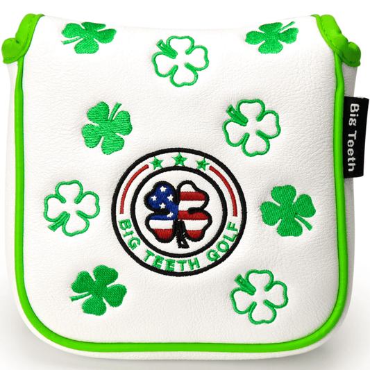WHITE LEATHER FOUR-LEAF CLOVER PUTTER GOLF HEADCOVER - Funky HeadcoversWHITE LEATHER FOUR-LEAF CLOVER PUTTER GOLF HEADCOVERFunky HeadcoversFunky HeadcoversB6004377WHITE LEATHER FOUR-LEAF CLOVER PUTTER GOLF HEADCOVER