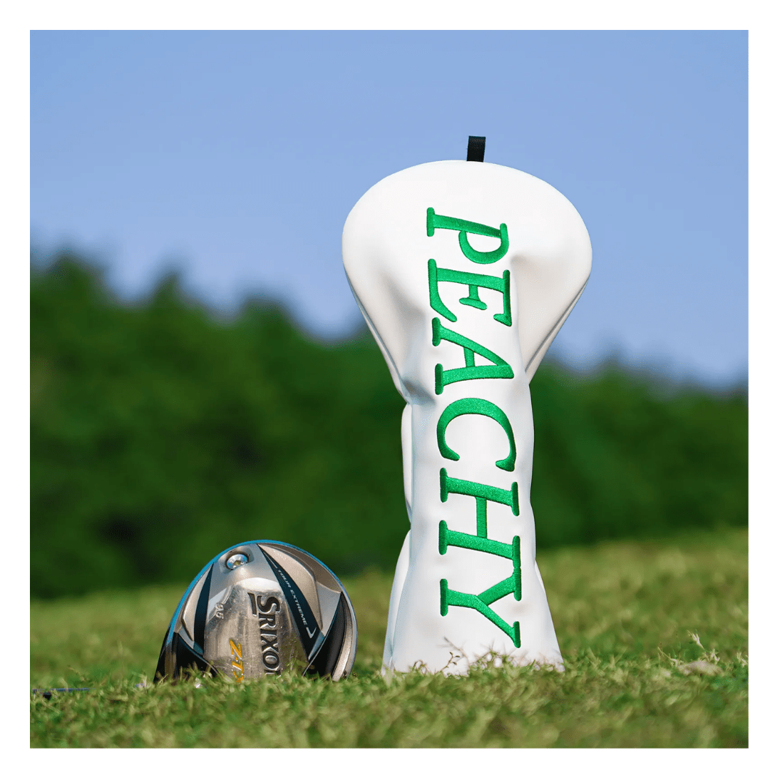 WHITE PEACHY DRIVER PUTTER HEAD COVER - Funky HeadcoversWHITE PEACHY DRIVER PUTTER HEAD COVERFunky HeadcoversFunky Headcovers6012227WHITE PEACHY DRIVER PUTTER HEAD COVER