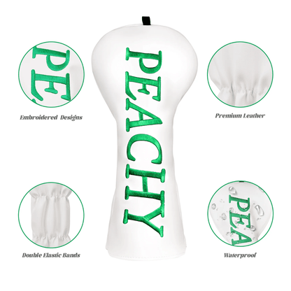 WHITE PEACHY DRIVER PUTTER HEAD COVER - Funky HeadcoversWHITE PEACHY DRIVER PUTTER HEAD COVERFunky HeadcoversFunky Headcovers6012227WHITE PEACHY DRIVER PUTTER HEAD COVER
