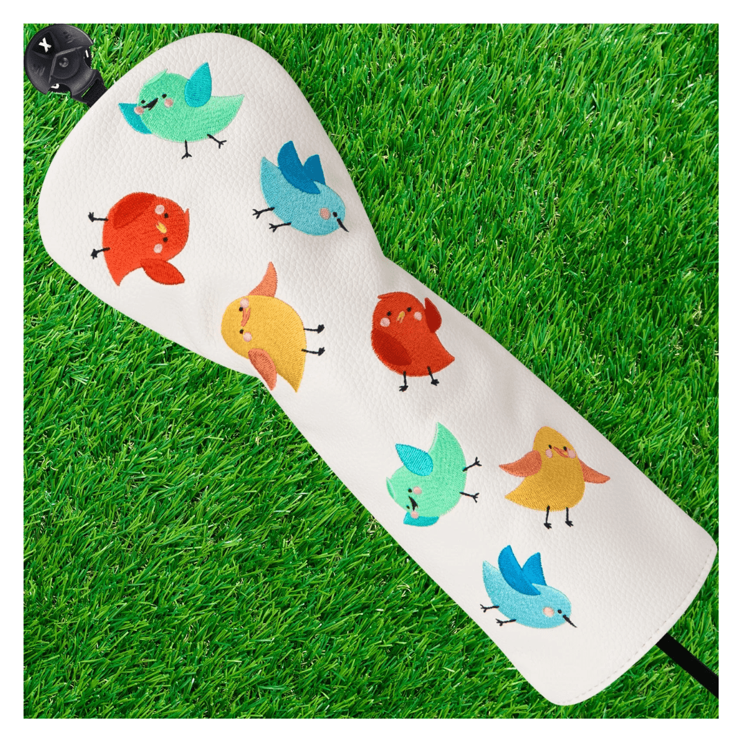 WHITE PU COLORFUL BIRD GOLF HEAD COVER SET - Funky HeadcoversWHITE PU COLORFUL BIRD GOLF HEAD COVER SETFunky HeadcoversFunky Headcovers6008630DRIVERWHITE PU COLORFUL BIRD GOLF HEAD COVER SET