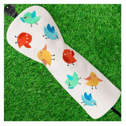 WHITE PU COLORFUL BIRD GOLF HEAD COVER SET - Funky HeadcoversWHITE PU COLORFUL BIRD GOLF HEAD COVER SETFunky HeadcoversFunky Headcovers6008630DRIVERWHITE PU COLORFUL BIRD GOLF HEAD COVER SET