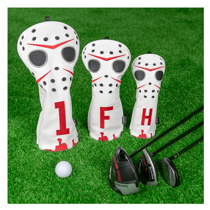 WHITE PU MASK HEAD COVER SET - Funky HeadcoversWHITE PU MASK HEAD COVER SETFunky HeadcoversFunky Headcovers6009820DRIVERWHITE PU MASK HEAD COVER SET