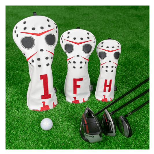 WHITE PU MASK HEAD COVER SET - Funky HeadcoversWHITE PU MASK HEAD COVER SETFunky HeadcoversFunky Headcovers6009820DRIVERWHITE PU MASK HEAD COVER SET