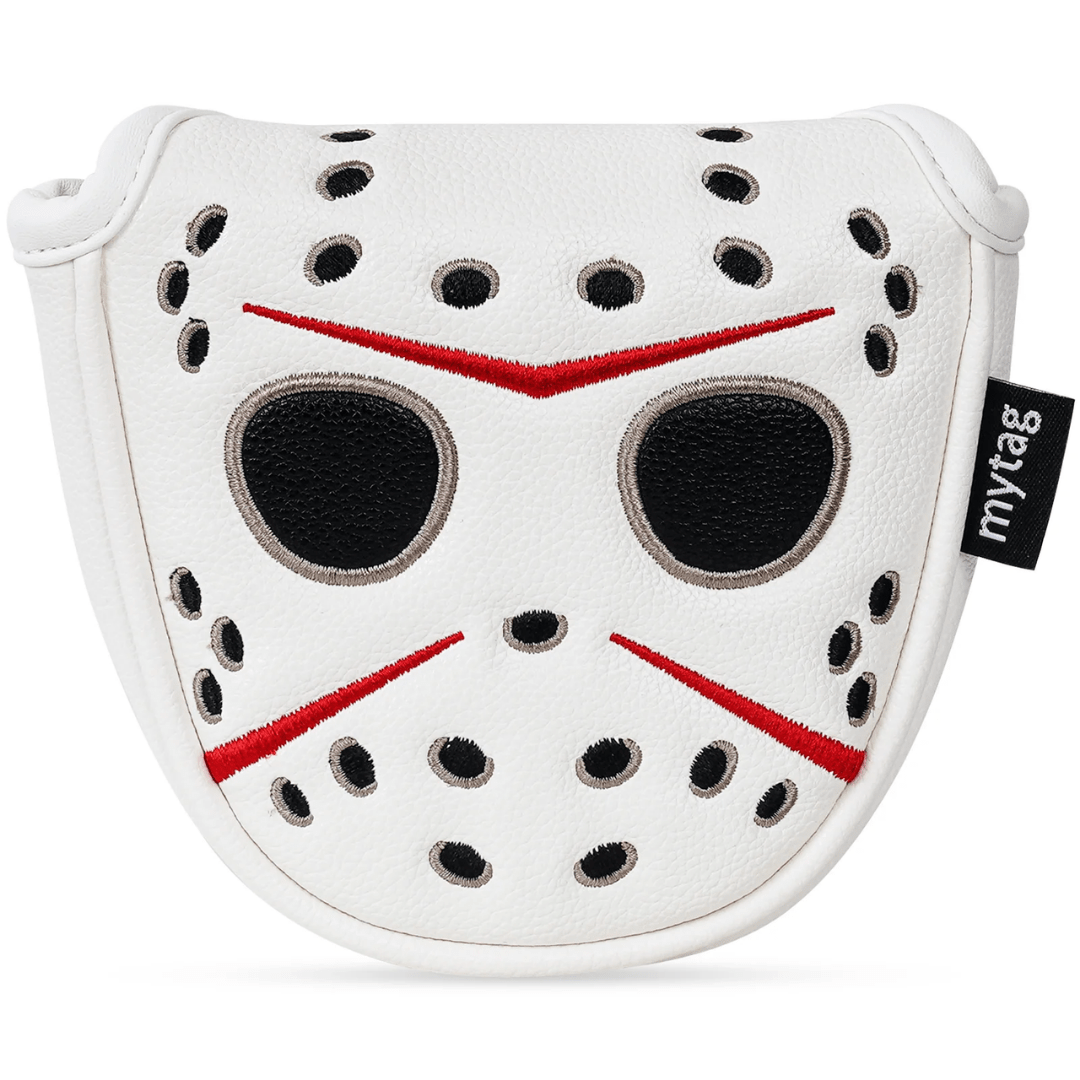 WHITE PU MASK PUTTER HEAD COVER - Funky HeadcoversWHITE PU MASK PUTTER HEAD COVERFunky HeadcoversFunky HeadcoversB6007980WHITE PU MASK PUTTER HEAD COVER