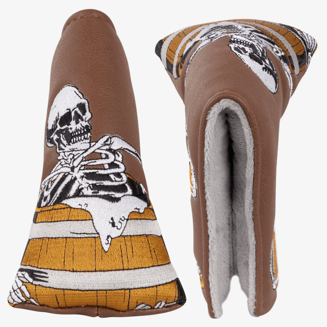 WINE BARREL SKULL PUTTER HEAD COVER - Funky HeadcoversWINE BARREL SKULL PUTTER HEAD COVERFunky HeadcoversFunky HeadcoversB6010202WINE BARREL SKULL PUTTER HEAD COVER