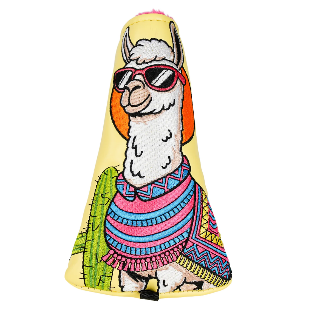 YELLOW LLAMA BLADE PUTTER HEADCOVER - Funky HeadcoversYELLOW LLAMA BLADE PUTTER HEADCOVERFunky HeadcoversFunky HeadcoversB6013302YELLOW LLAMA BLADE PUTTER HEADCOVER