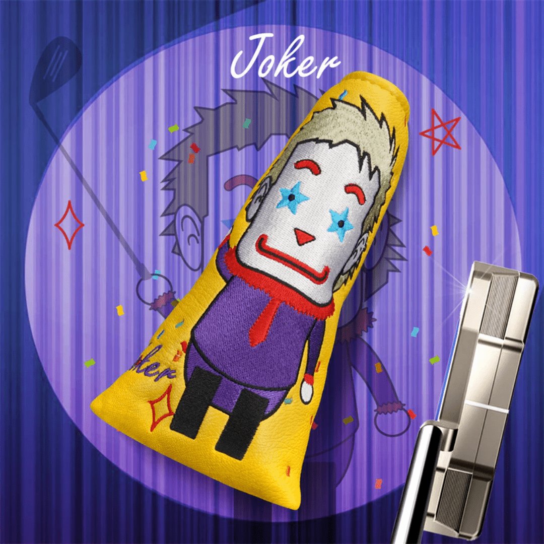 YELLOW PU LEATHER CLOWN MAN GOLF CLUB BLADE PUTTER HEAD COVER - Funky HeadcoversYELLOW PU LEATHER CLOWN MAN GOLF CLUB BLADE PUTTER HEAD COVERFunky HeadcoversFunky HeadcoversB6008836YELLOW PU LEATHER CLOWN MAN GOLF CLUB BLADE PUTTER HEAD COVER