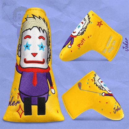 YELLOW PU LEATHER CLOWN MAN GOLF CLUB BLADE PUTTER HEAD COVER - Funky HeadcoversYELLOW PU LEATHER CLOWN MAN GOLF CLUB BLADE PUTTER HEAD COVERFunky HeadcoversFunky HeadcoversB6008836YELLOW PU LEATHER CLOWN MAN GOLF CLUB BLADE PUTTER HEAD COVER